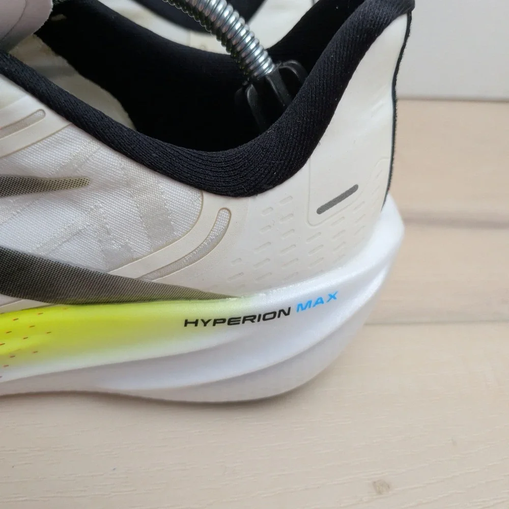 Brooks Hyperion Max Women 8 Running Shoes White Pink Yellow Sneakers 1203771B195